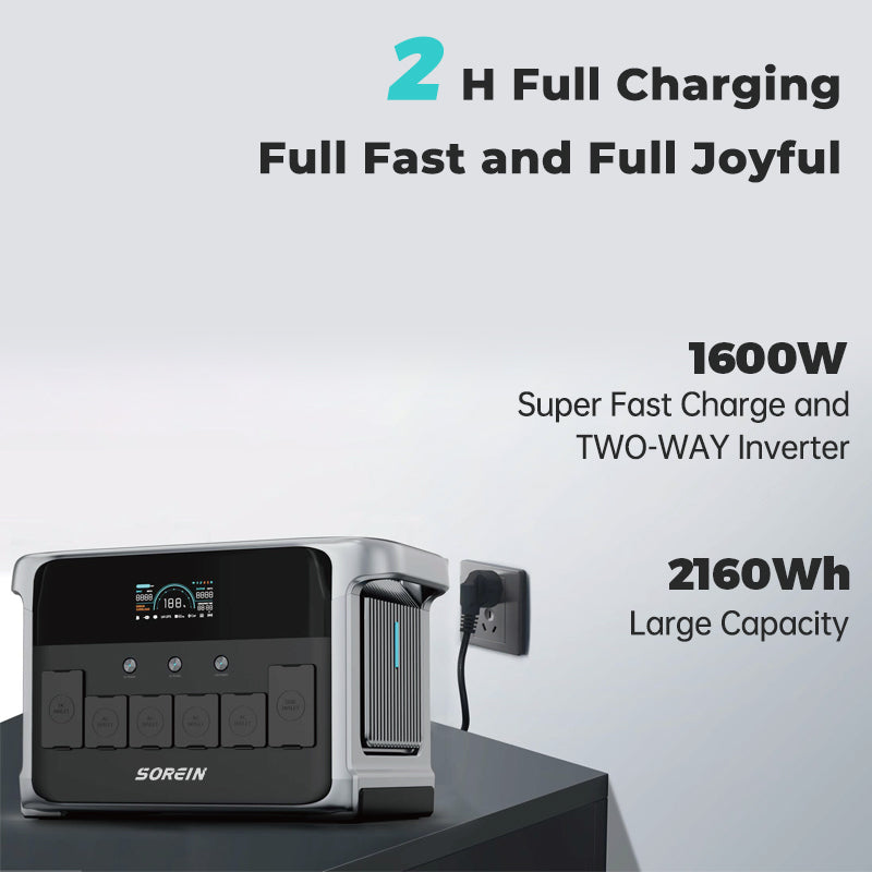 Sorein P2400 2400W 2160Wh Lifepo4 Portable Power Station