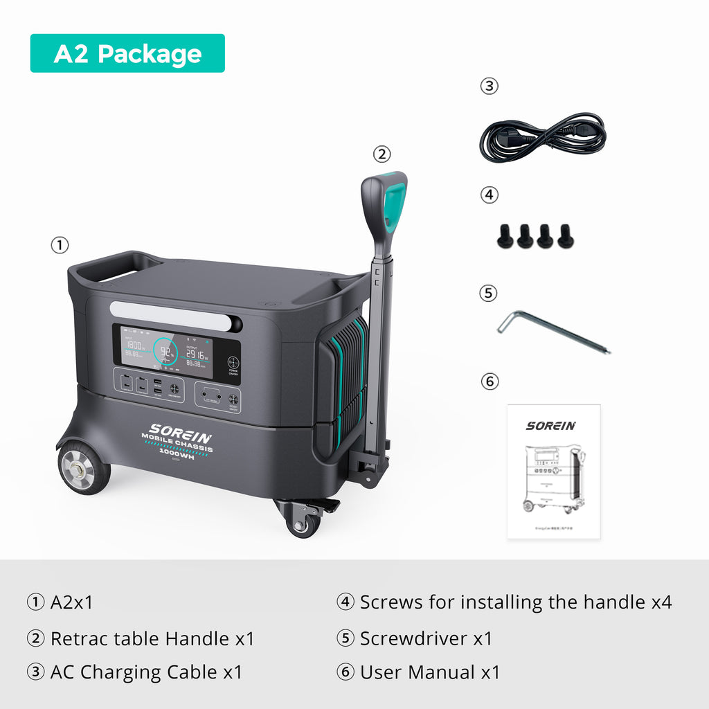 Sorein A2 2074Wh 2200W LFP Battery Power Bank Portable Power Station